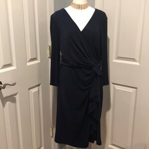 Jessica Howard Navy faux wrap dress